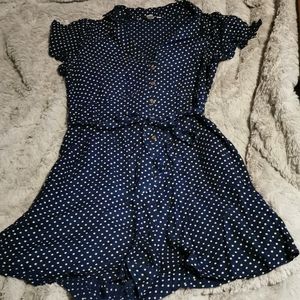 AEO Blue Polka Dot Romper